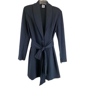 CAbi Harbour Coat Jacket Stretch Ponte Dusk Navy #3180 Sz M